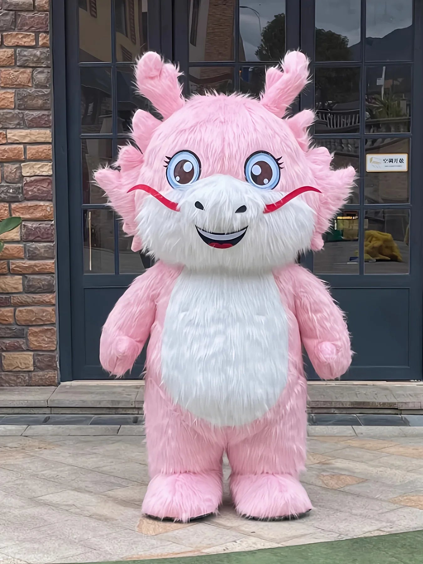 Costume gonflable dragon pour adulte, vue de face