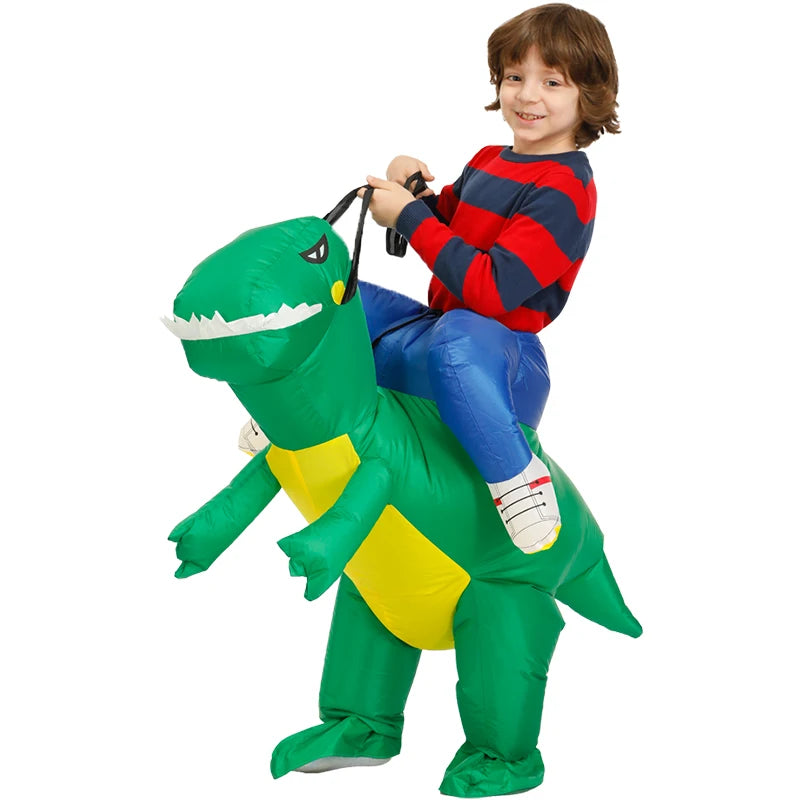 Costume gonflable dinosaure enfant modèle jaune