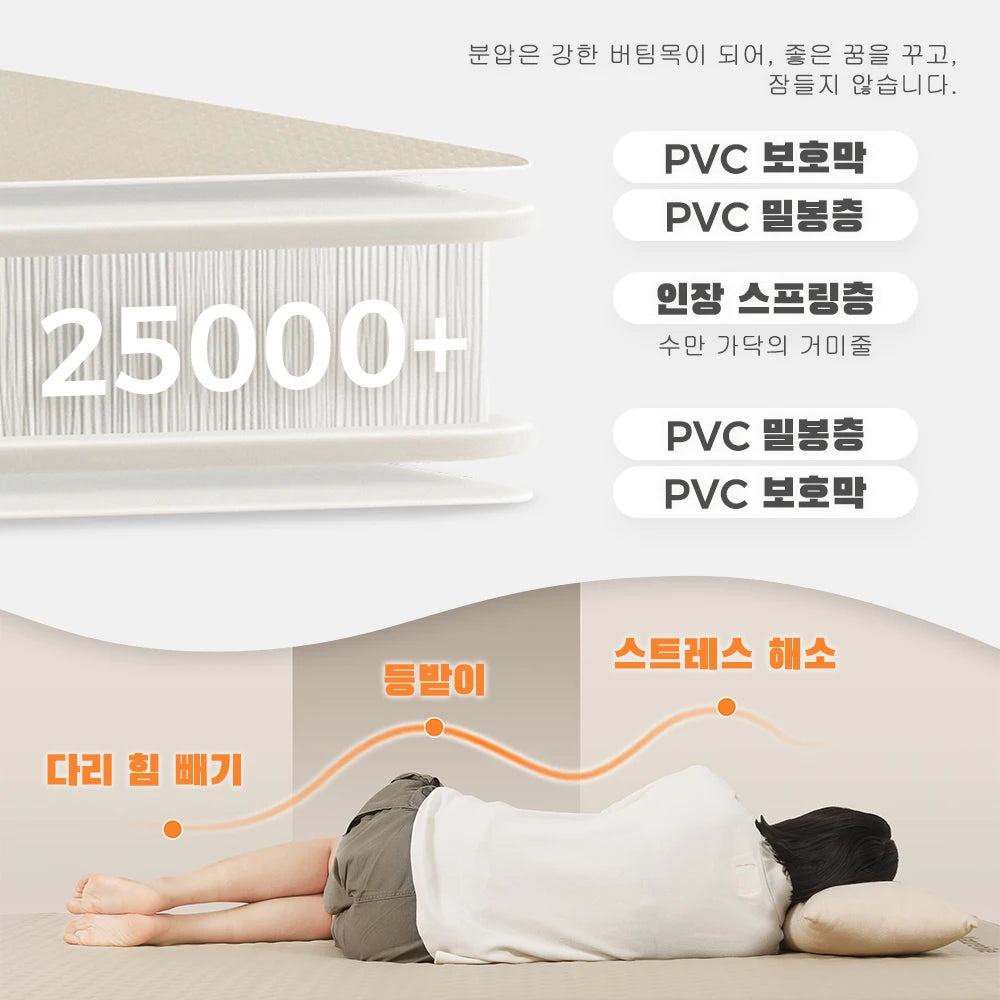 Matelas de camping gonflable en configuration deux places