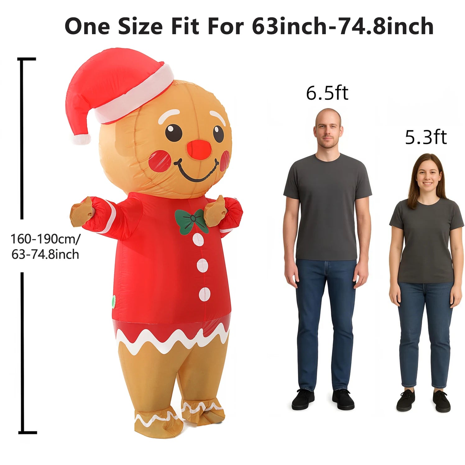 Déguisement gonflable comique Noël pour adulte