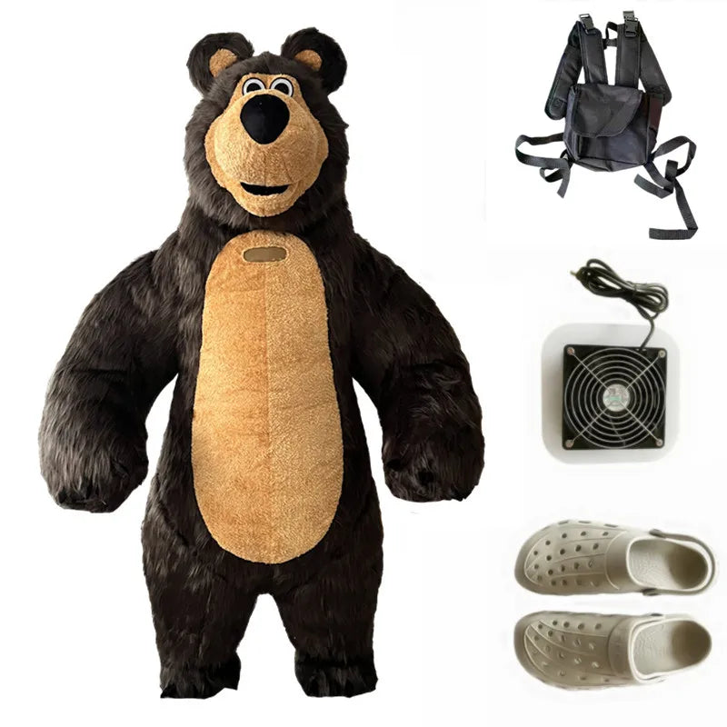 Chaussures assorties du costume mascotte Ours gonflable