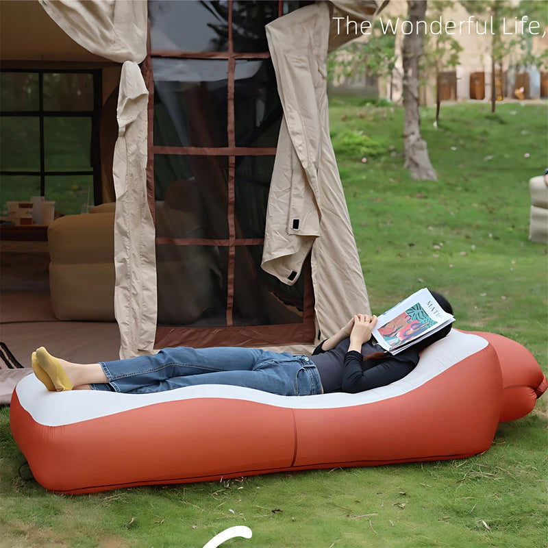 Chaise longue gonflable légère transportée sac à dos