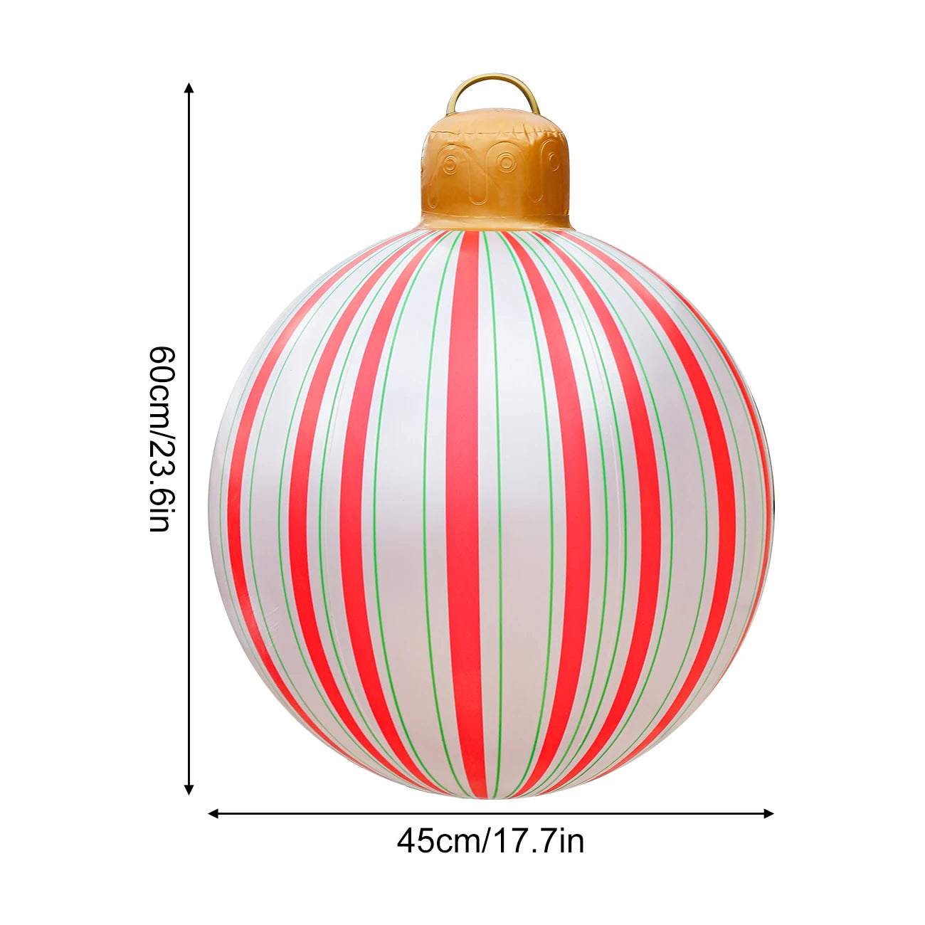 Grande boule gonflable Noël rouge extérieur