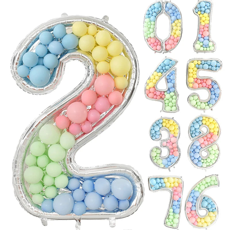 Ballon gonflable chiffre pour fête prénatale