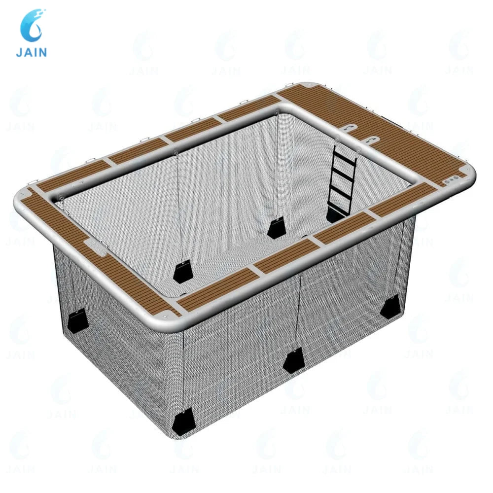 Plateforme flottante gonflable en utilisation