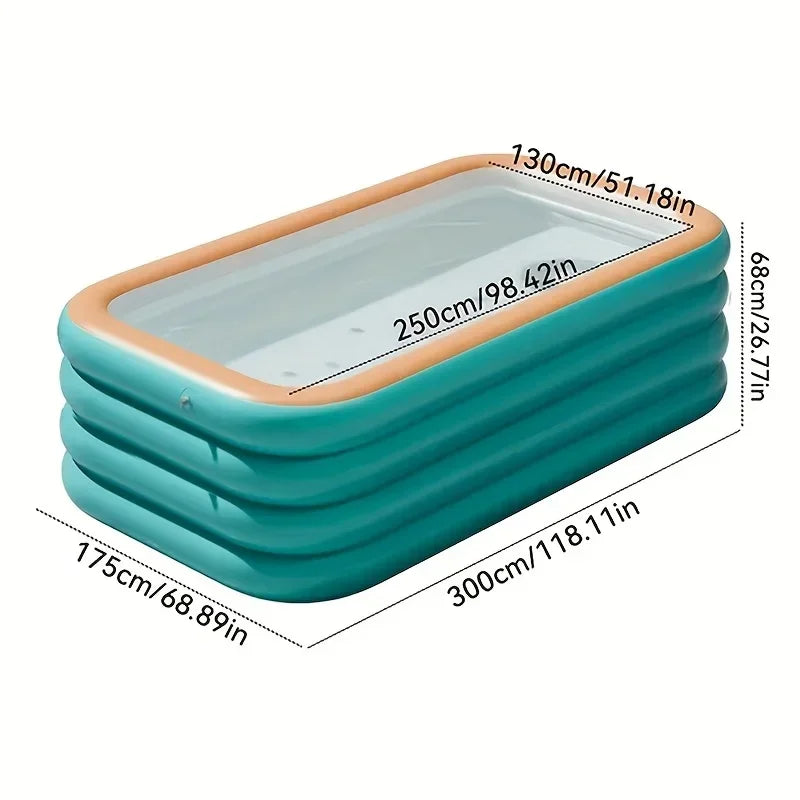 Vue d'ensemble de la piscine gonflable portable