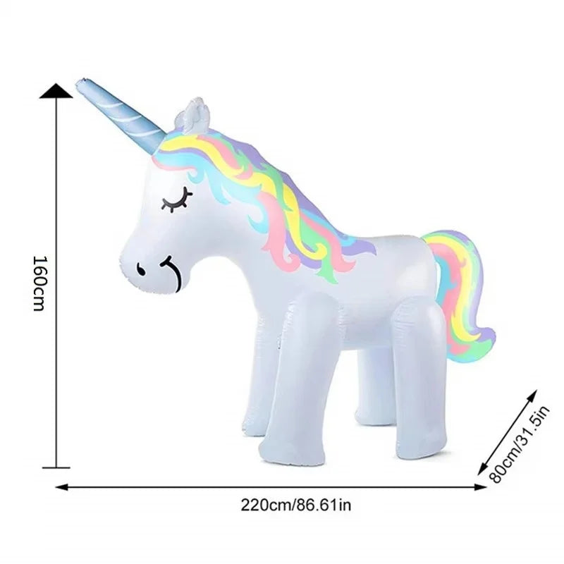 Bouée licorne gonflable gonflage facile valve rapide