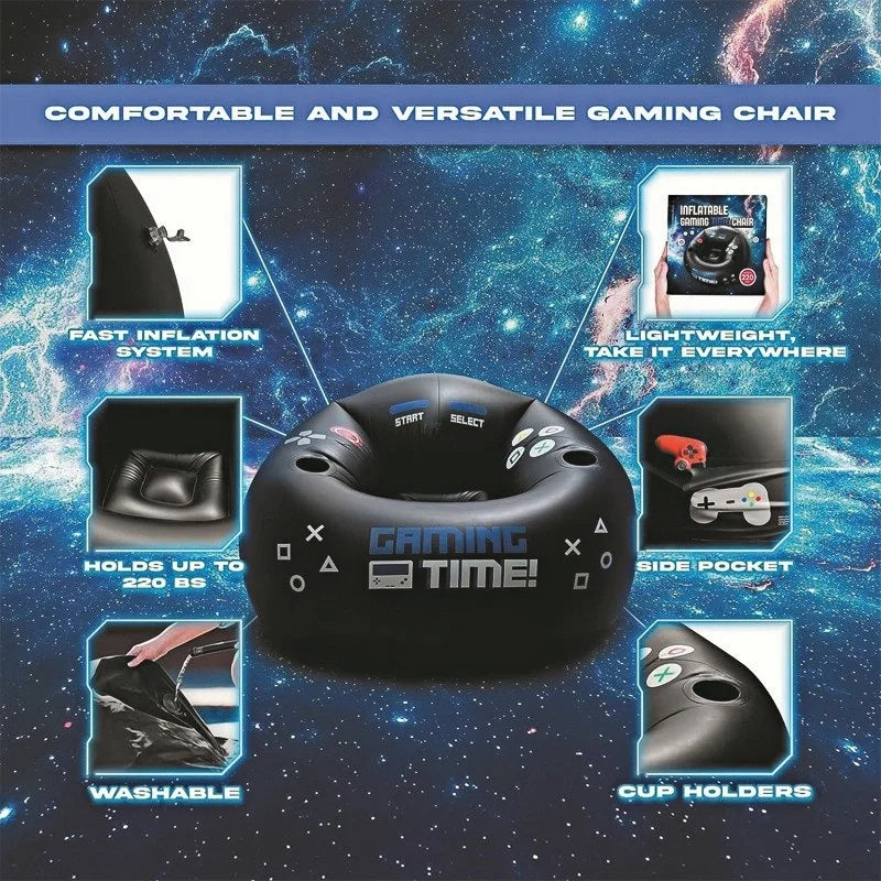 Vue d'ensemble du canapé gonflable gaming en PVC