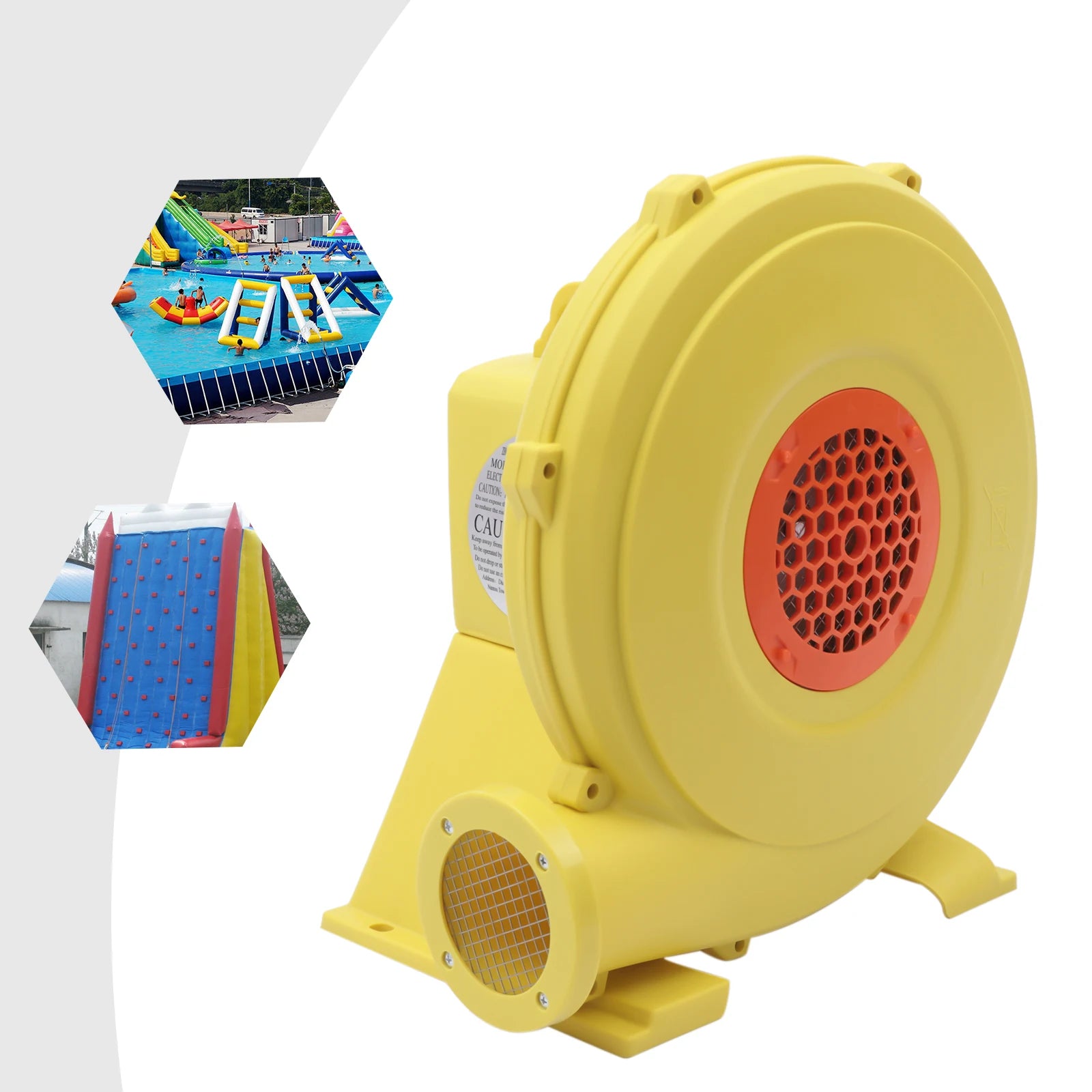 Souffleur gonflable jaune 750W vue de face