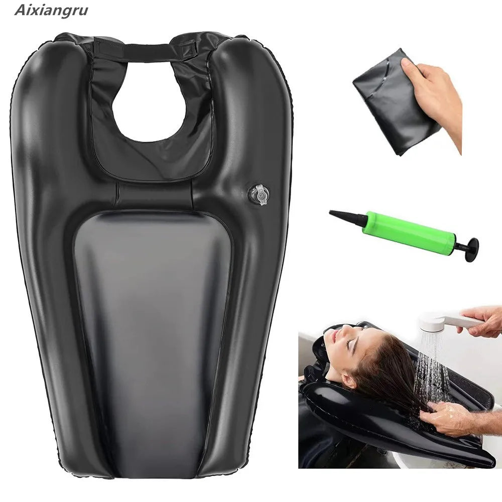 Baignoire gonflable bac à shampoing vue d'ensemble