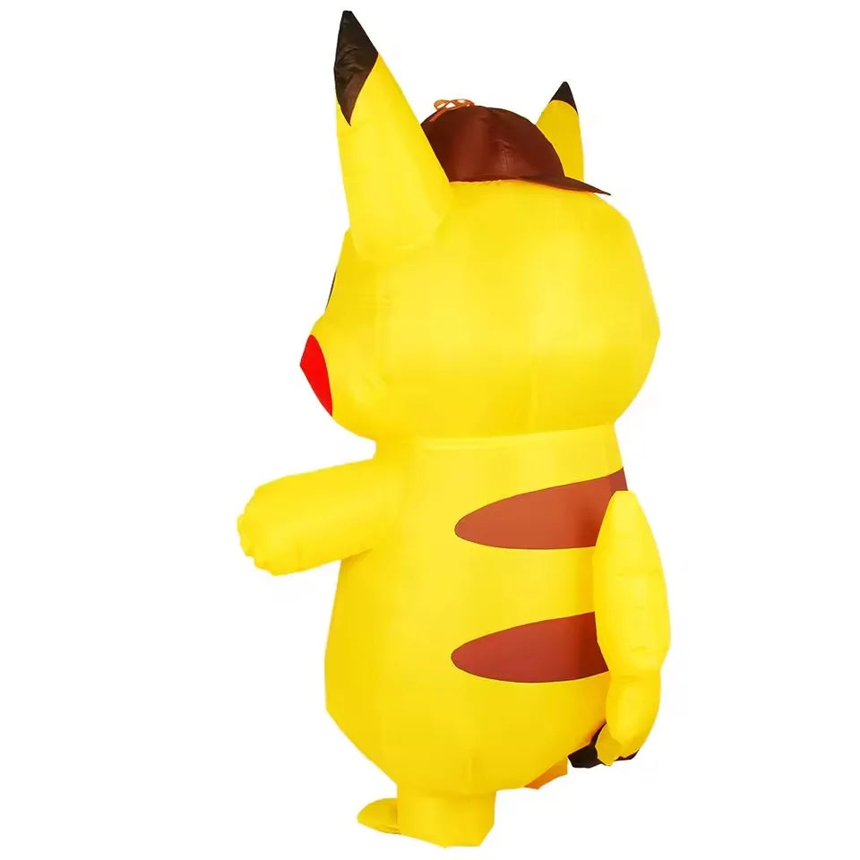 Costume gonflable elfe éclair jaune lors d'une fête