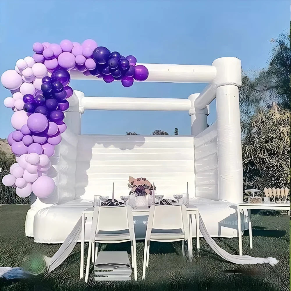 Château gonflable blanc dimensions 3x3x2.5m