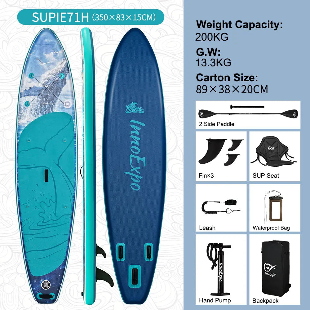 Stand up paddle gonflable prêt pour une sortie