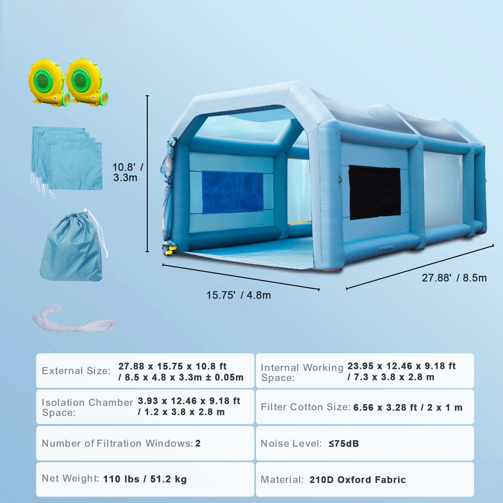 Cabine peinture gonflable usage exposition