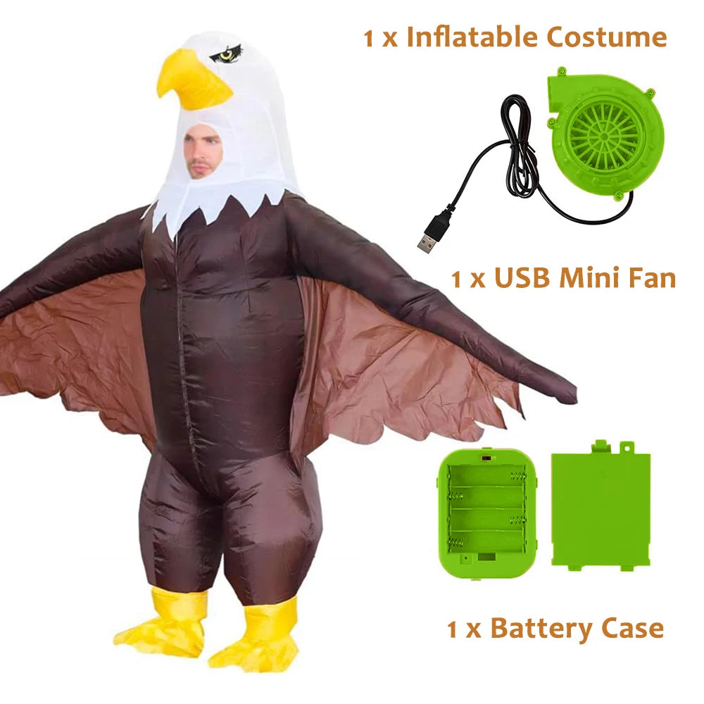 Costume gonflable aigle accessoires ventilateur