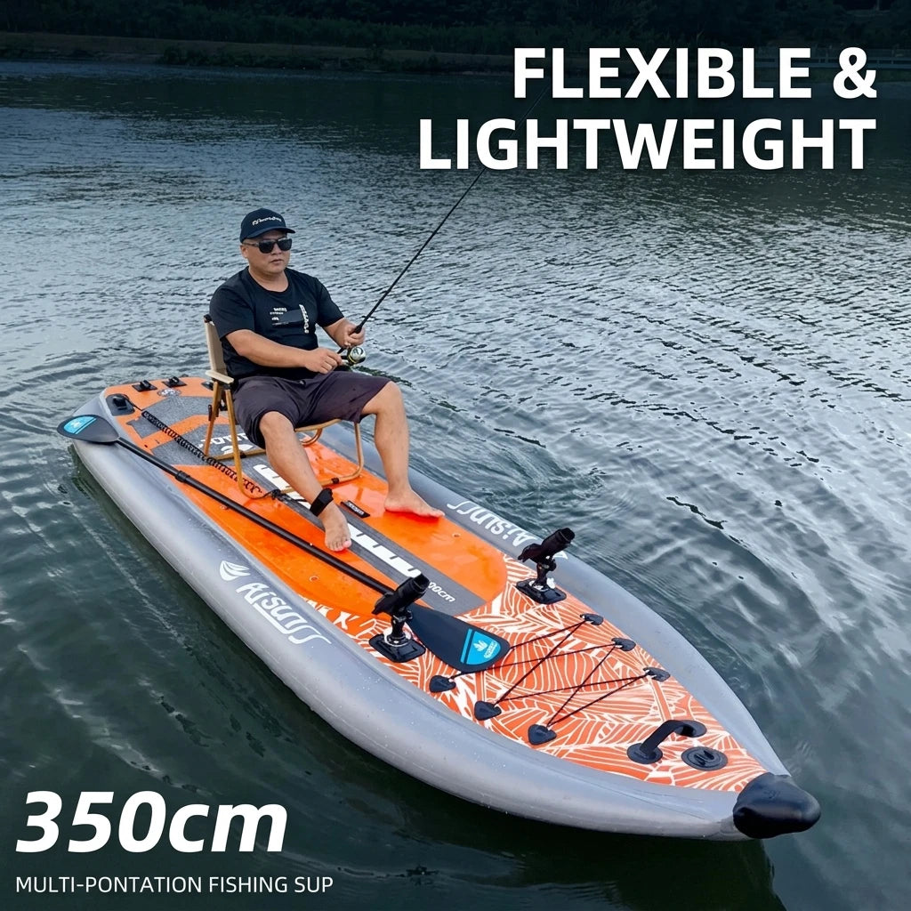 Stand up paddle gonflable pêche vue d'ensemble
