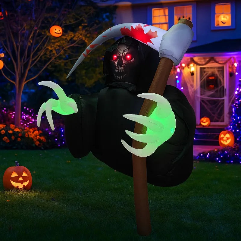 Décoration Halloween Gonflable Faucheuse LED 2 m