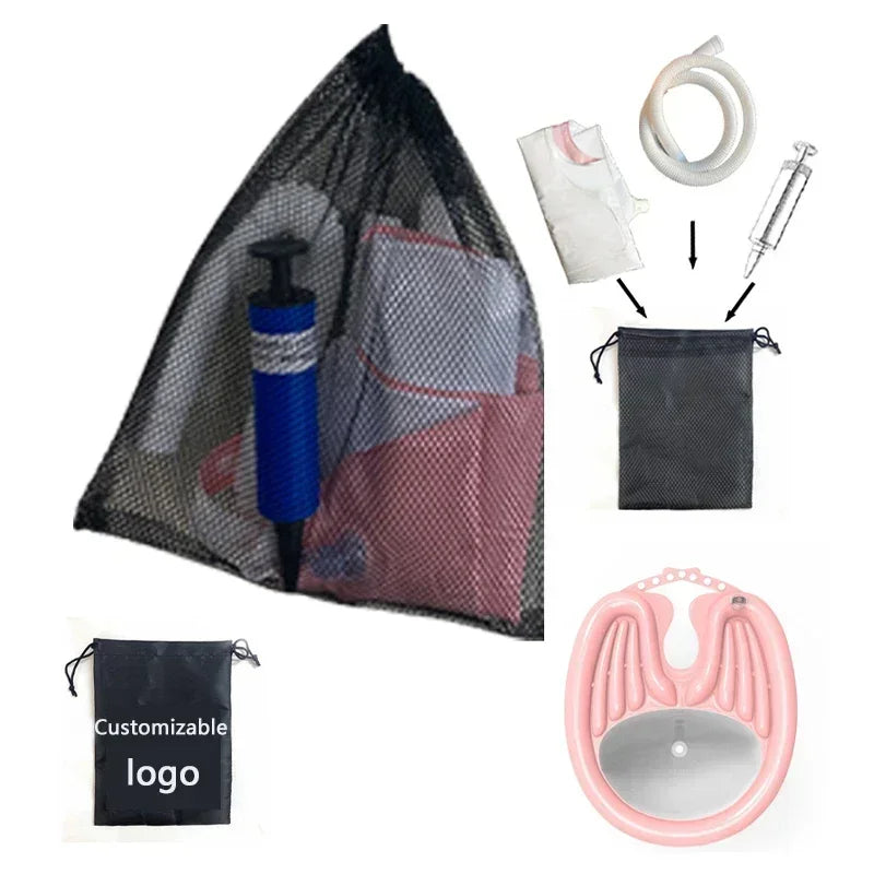 Bassin de shampoing gonflable plié pour rangement
