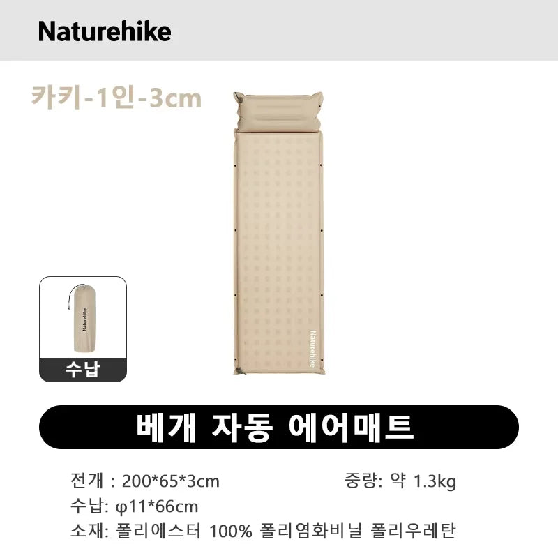 Tapis de couchage gonflable en coloris vert