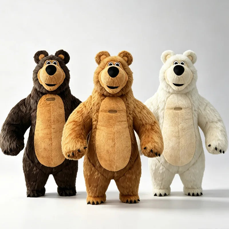 Costume gonflable mascotte Ours vue de face