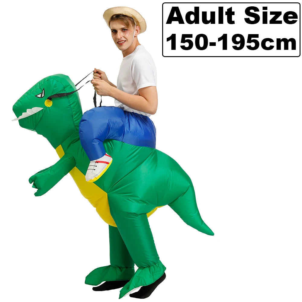 Contenu boîte costume gonflable dinosaure enfant adulte