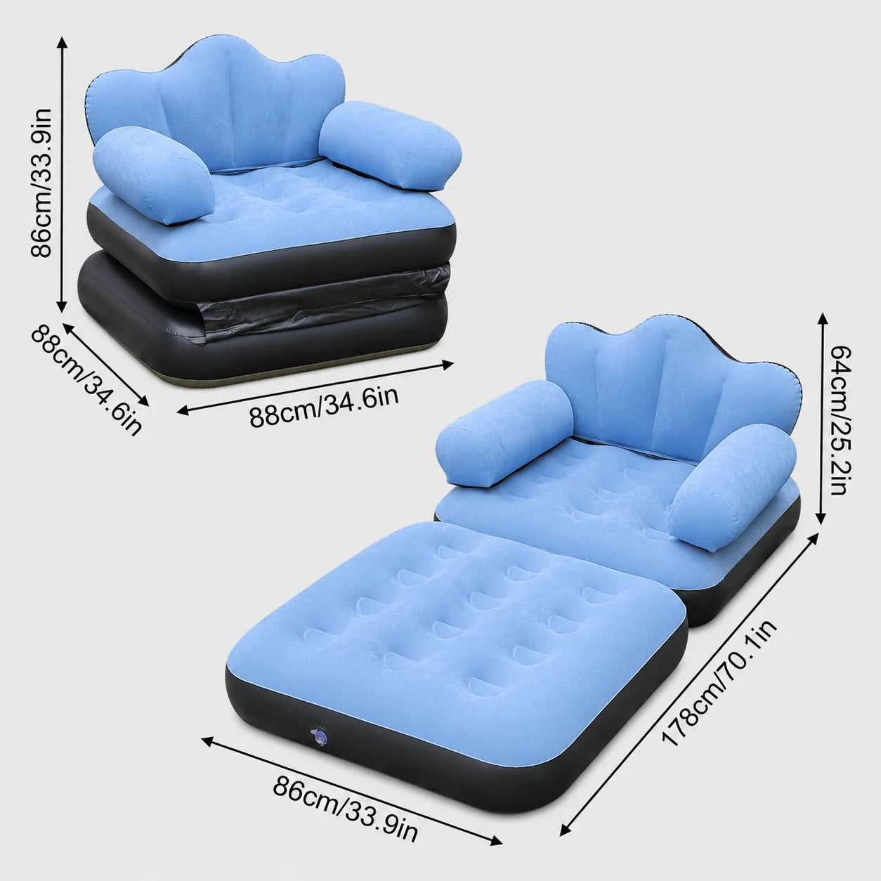 Canape gonflable fauteuil pret pour la detente