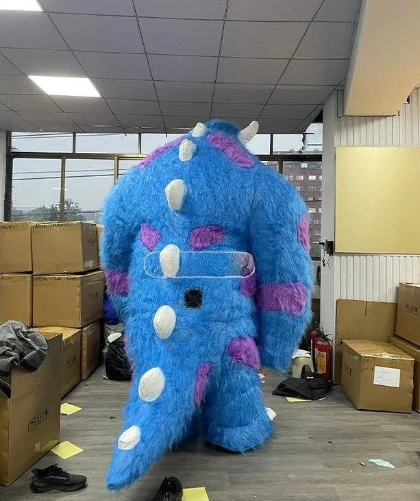 Costume gonflable mascotte monstre bleu pour Halloween