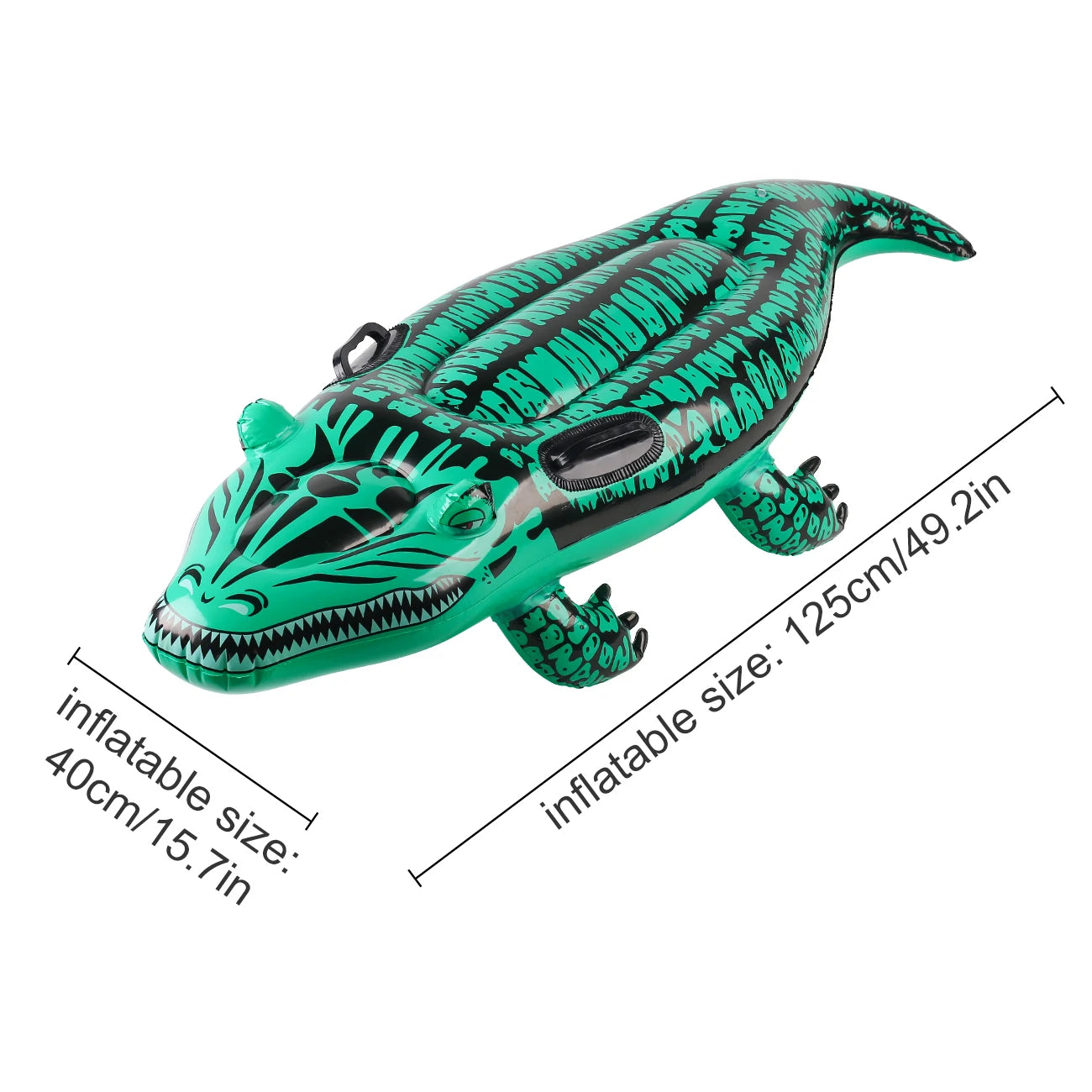 Bouée gonflable crocodile detail