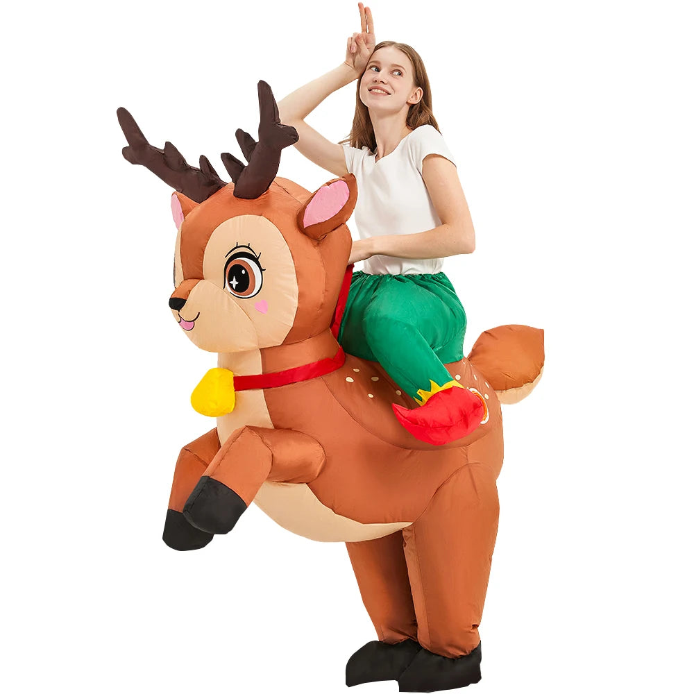 Costume gonflable élan adulte halloween vue ensemble