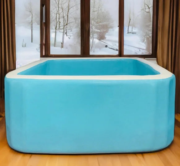 Vue d'ensemble de la baignoire gonflable bain de glace