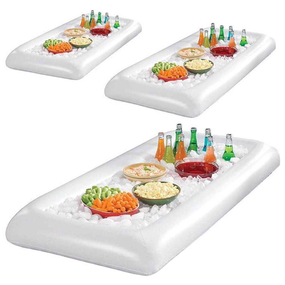 Planche de service à glace gonflable lors d'un barbecue