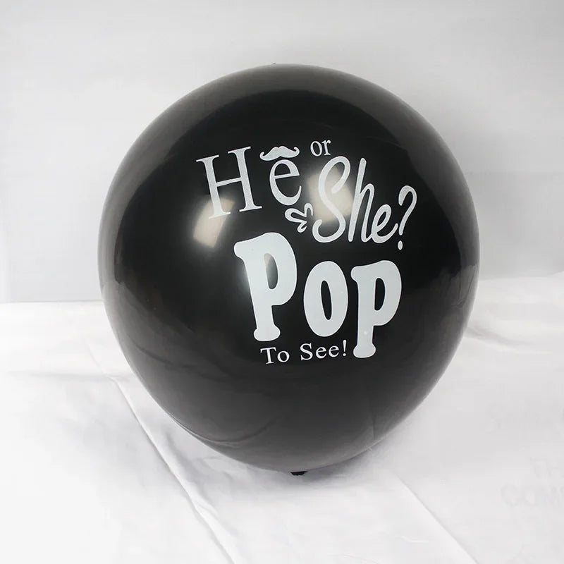 Ballon gonflable ovale noir pour baby shower entre amis