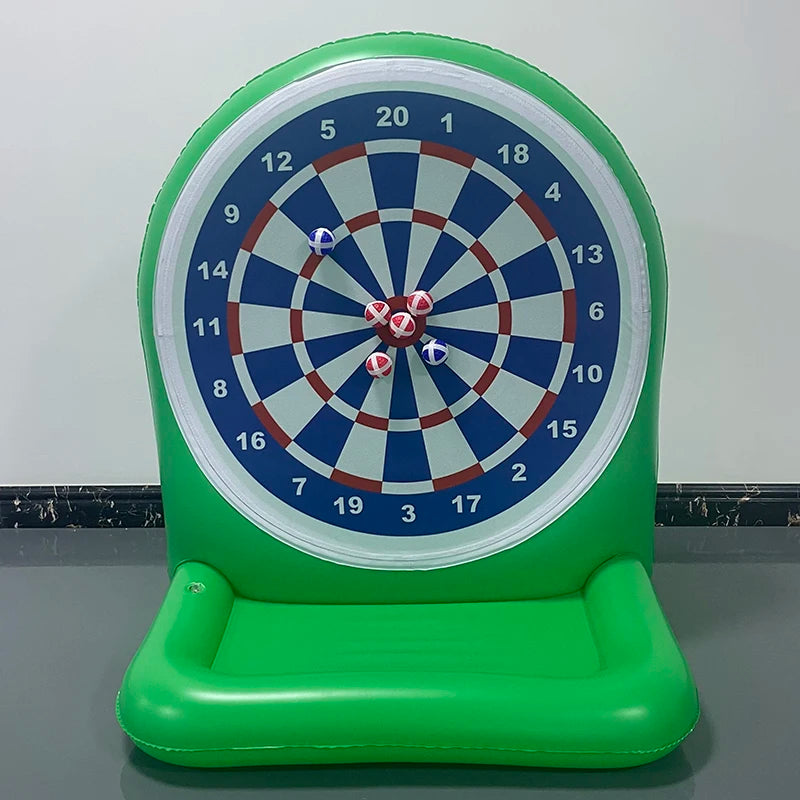 Jeu de fléchettes gonflable vert démontage facile rangement