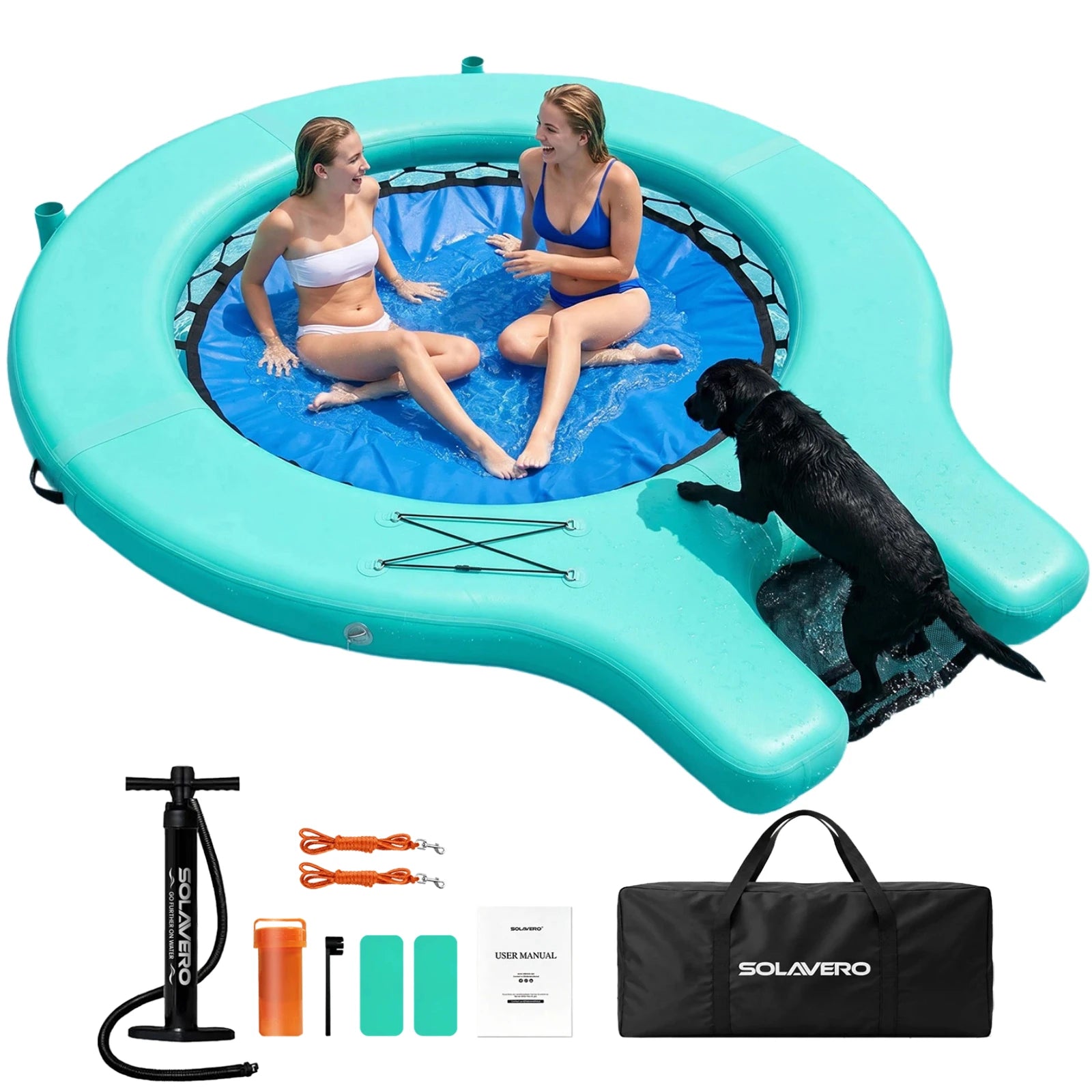 Plateforme flottante gonflable 3x3 m taille 2 usage familial