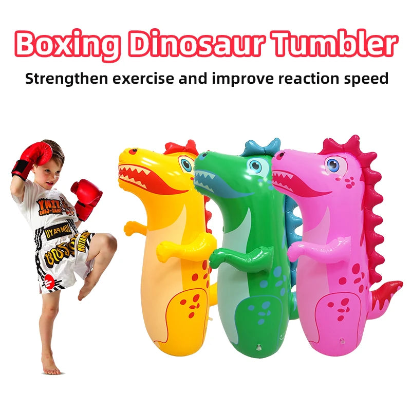 Jouet gonflable culbuteur dinosaure 90 cm intérieur