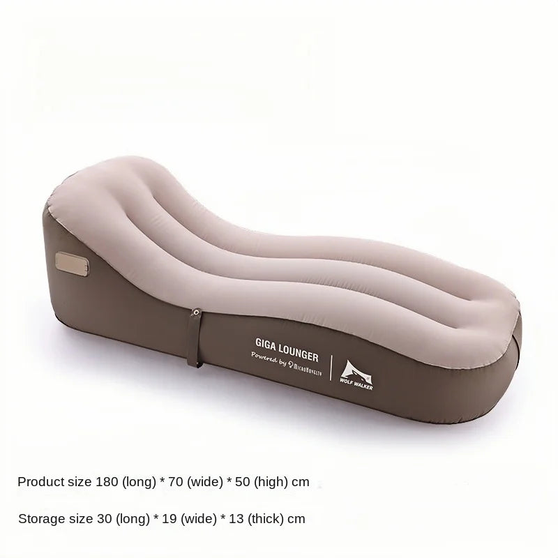 Canapé gonflable de camping détail du matériau