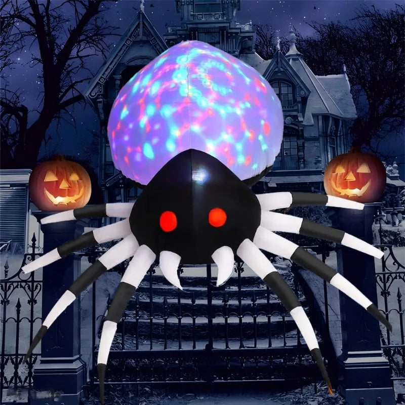 Éclairage LED de l'araignée gonflable Halloween