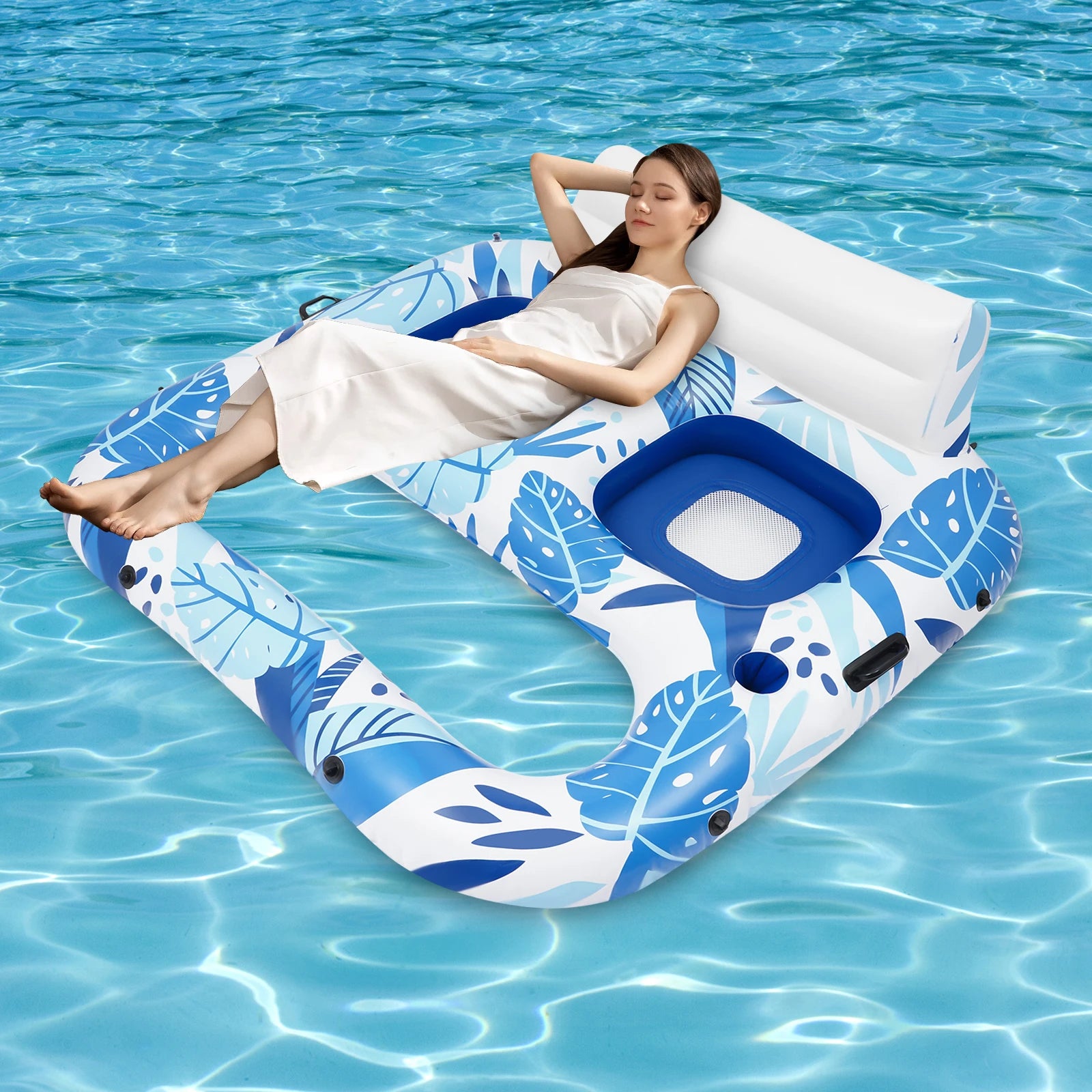 Bouée gonflable à deux sièges pour piscine