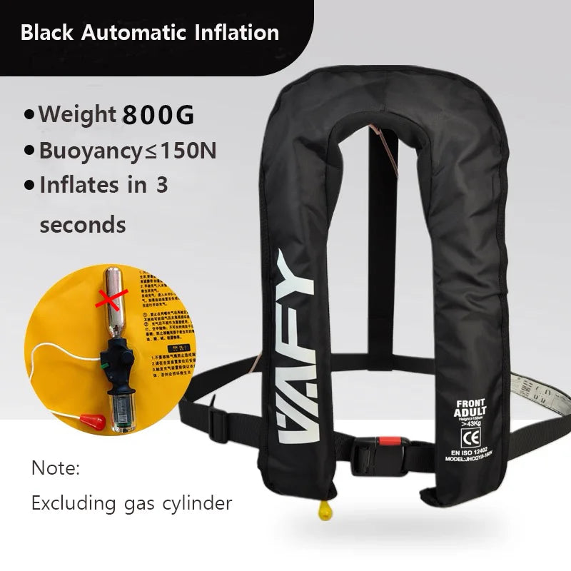 Vue arrière du gilet de sauvetage gonflable compact
