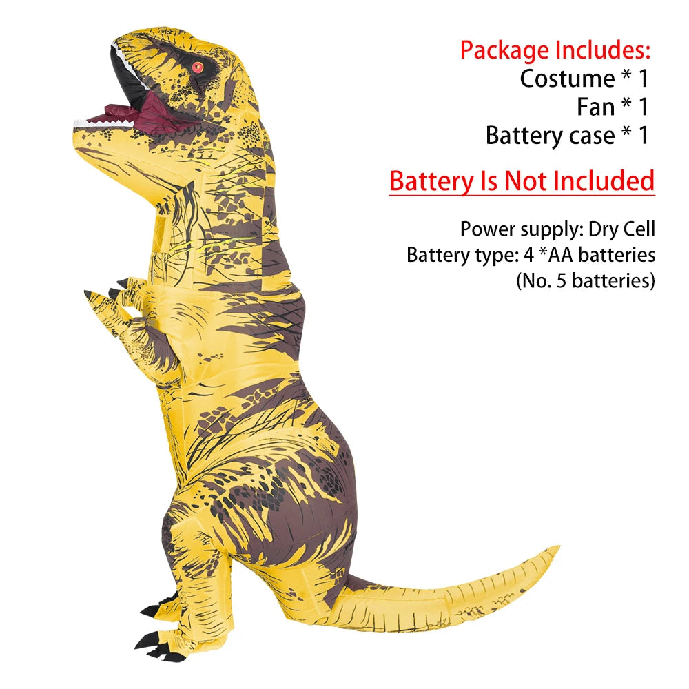 Combinaison T-Rex gonflable 8 couleurs unisexe