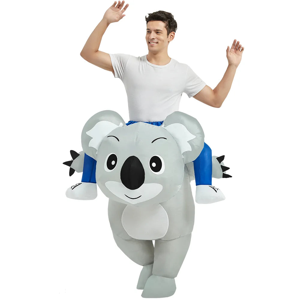 Déguisement gonflable koala chevauchée Halloween