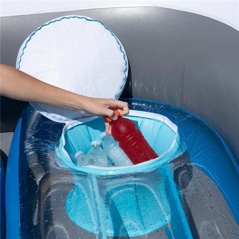 Plateforme flottante gonflable pirate vue d'ensemble