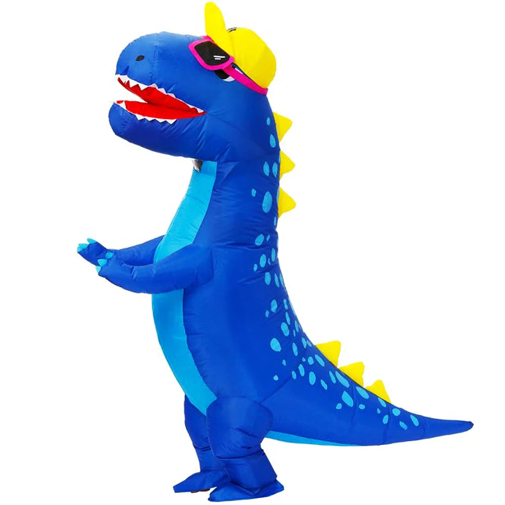 Costume gonflable dinosaure T-Rex adulte vue de face