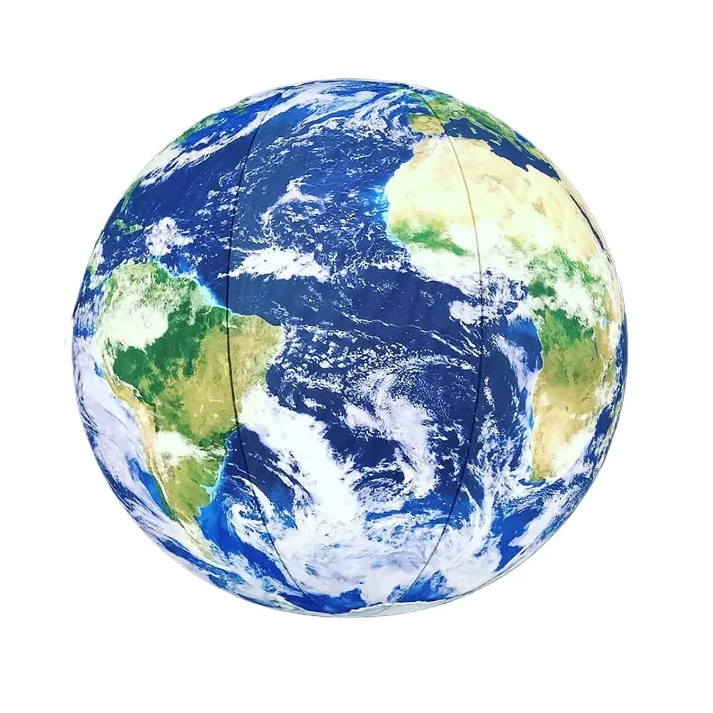 Ballon gonflable terre lumineux gonflé prêt pour l'événement