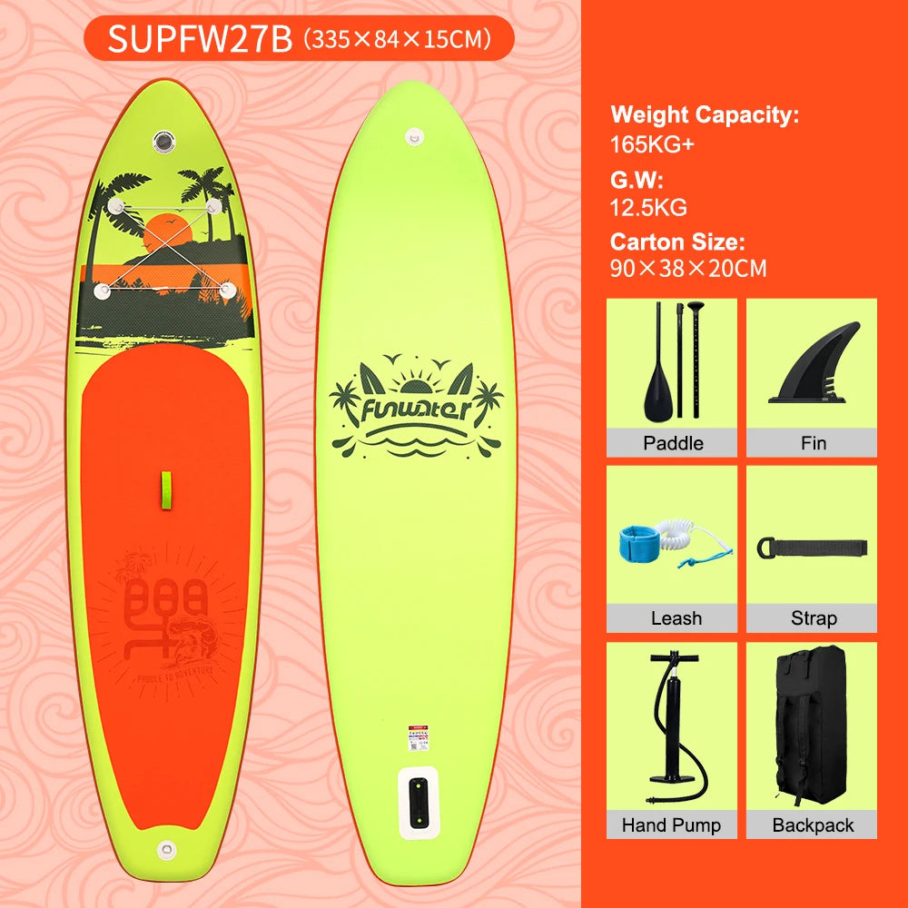 Stand up paddle gonflable stable sur l'eau (modèle 2)