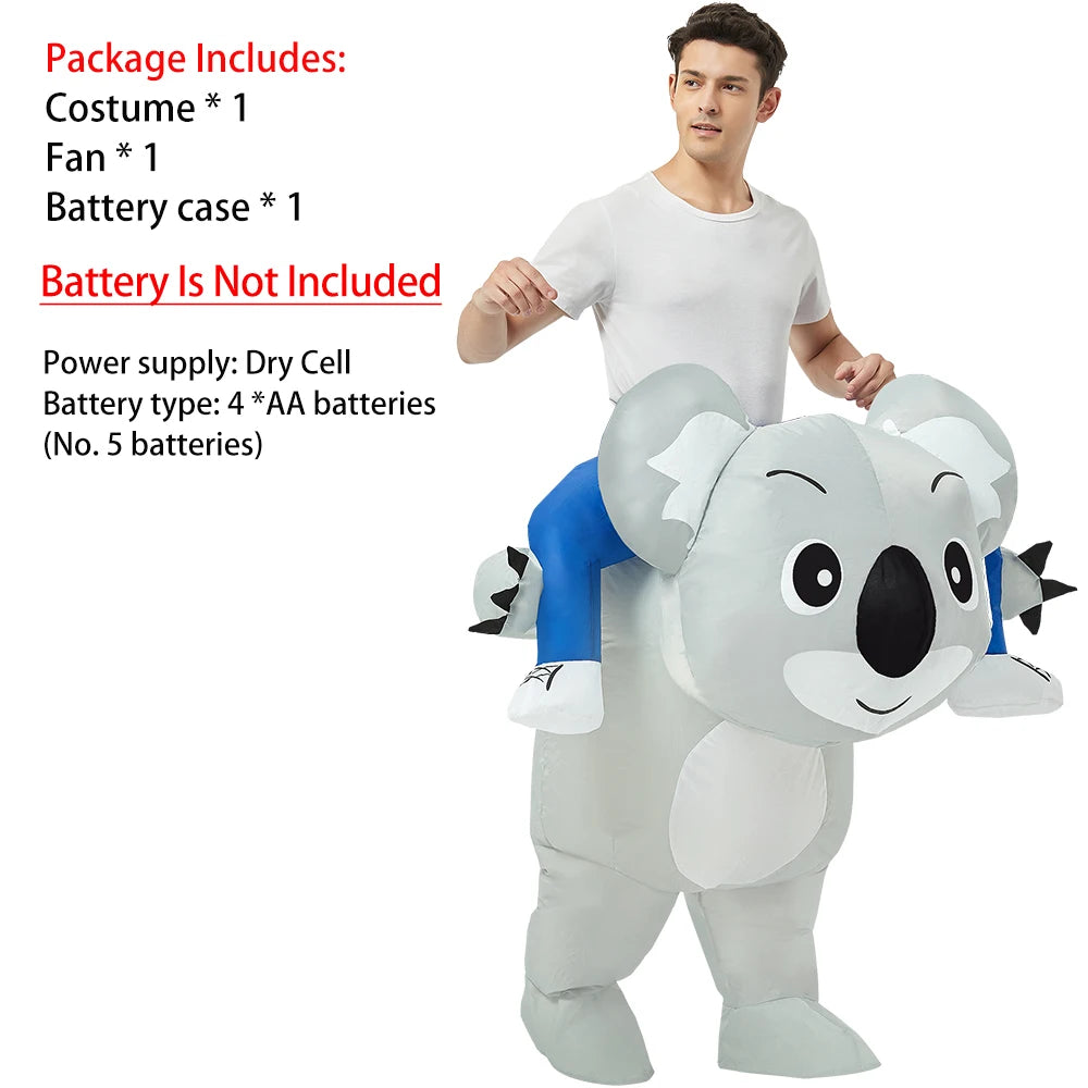 Costume koala gonflable taille adulte 160-190 cm