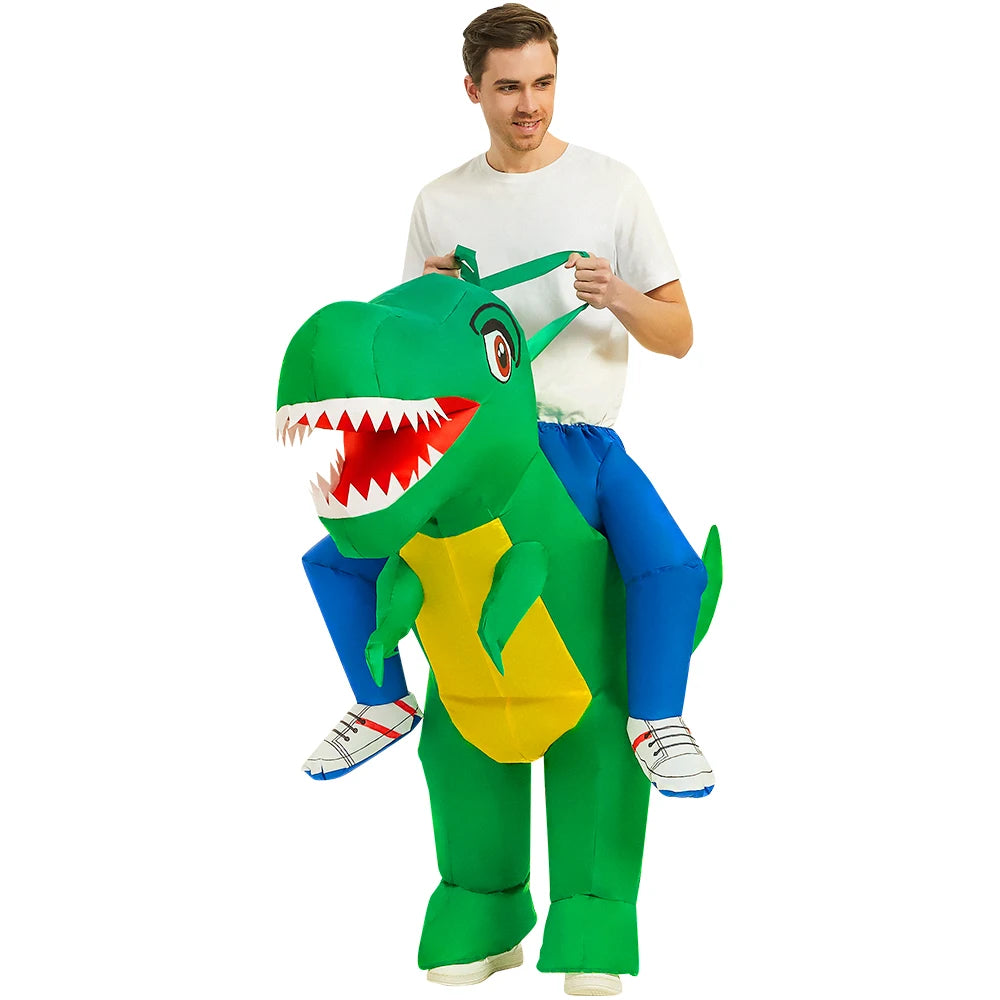 Costume dinosaure gonflable porté fête Halloween
