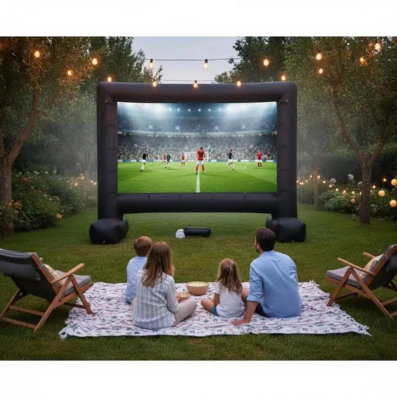 Soirée cinéma sur écran gonflable 4K