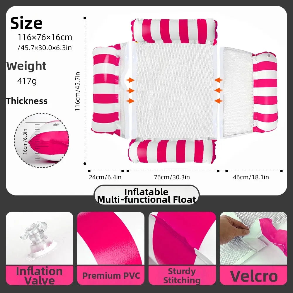 Matelas flottant gonflable piscine rose loisir