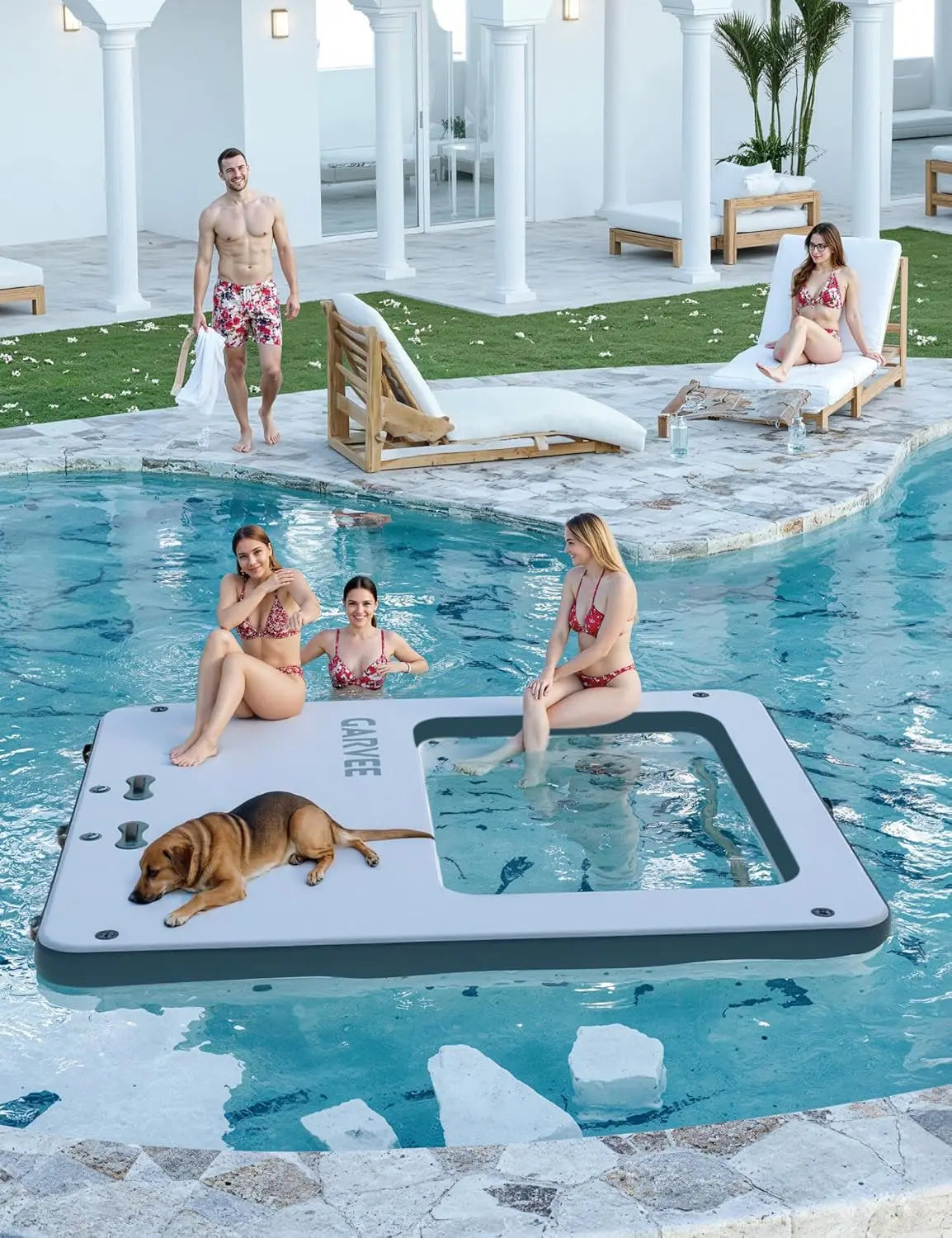 Plateforme flottante gonflable pompe incluse